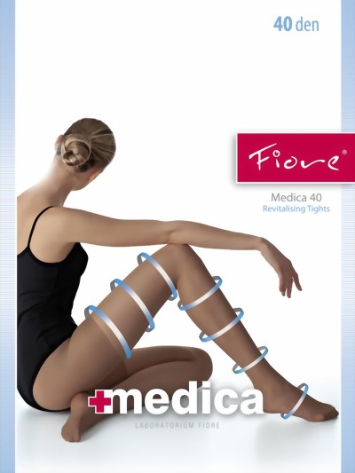 Fiore - Anti cellulite tights Medica 40 denier, amber, size XL Fiore - Anti cellulite tights Medica 40 denier, amber, size XL