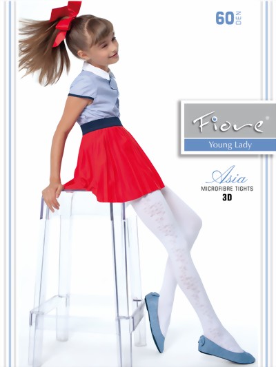 Fiore - Opaque floral pattern children's tights Asia 60 denier