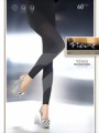 Fiore - Opaque patterned leggings Venia 60 DEN, black, size S