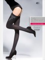 Fiore - Semi-opaque stockings with subtle floral pattern Gladiola 40 denier, black, size S Fiore - Semi-opaque stockings with subtle floral pattern Gladiola 40 denier, black, size S