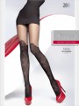 Fiore - Stylish patterned mock over the knee tights 20 DEN, black, size M Fiore - Stylish patterned mock over the knee tights 20 DEN, black, size M