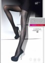 Fiore - Opaque trendy patterned tights Carina 60 DEN, light grey, size L
