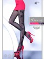 Fiore - Elegant flower pattern tights Ermina 40 DEN, anthrazit, size L Fiore - Elegant flower pattern tights Ermina 40 DEN, anthrazit, size L