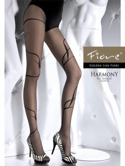 Fiore - Patterned tights 20 DEN, grey, size S Fiore - Patterned tights 20 DEN, grey, size S