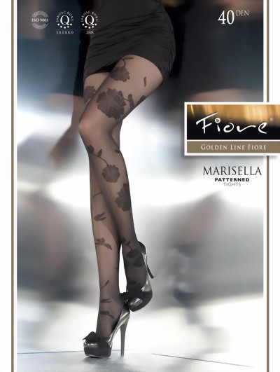 Fiore - Elegant tights with flower pattern 40 DEN Fiore - Elegant tights with flower pattern 40 DEN