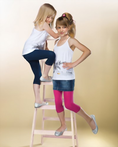 Gabriella - Classic opaque children's leggings Ada, white Gabriella - Classic opaque children's leggings Ada, white