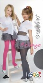 Gabriella - Opaque children's tights Melange, grey-melange, size 4