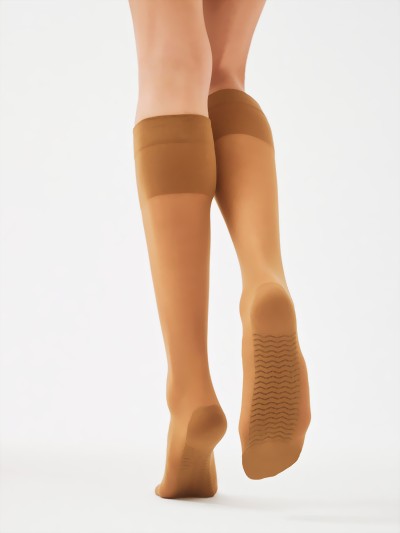 Gabriella - Massage knee highs 20 denier, black