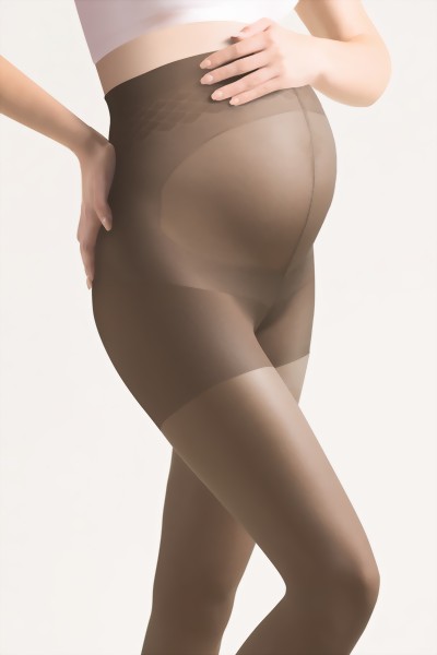 Gabriella - Maternity tights Mamma, 40 DEN, gazela, size S