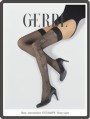 Gerbe - Elegant hold ups with delicate floral pattern Estampe, black, size M