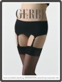 Gerbe - Satiny suspender belt with built in string Sensation, white, size L
