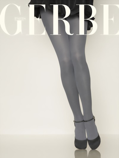 Gerbe - Elegant opaque tights Infinity, 100 den, grey, size M