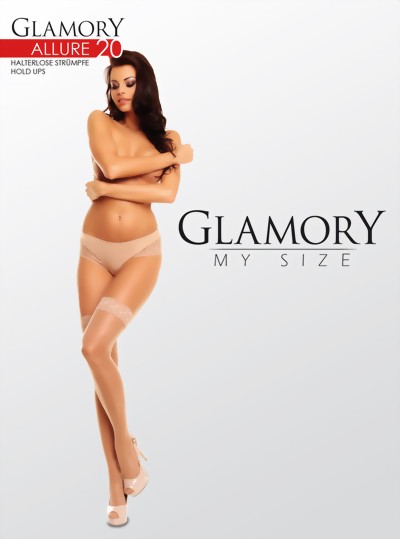 Glamory - Gloss plus size hold ups Allure 20 denier, white-nude, size L Glamory - Gloss plus size hold ups Allure 20 denier, white-nude, size L