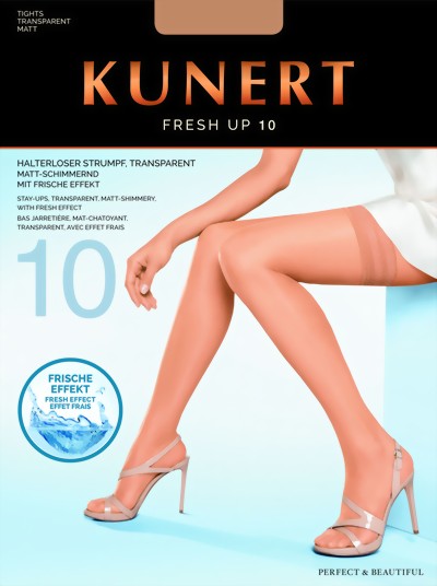 Kunert - Transparent summer hold ups Fresh up 10, teint, size S