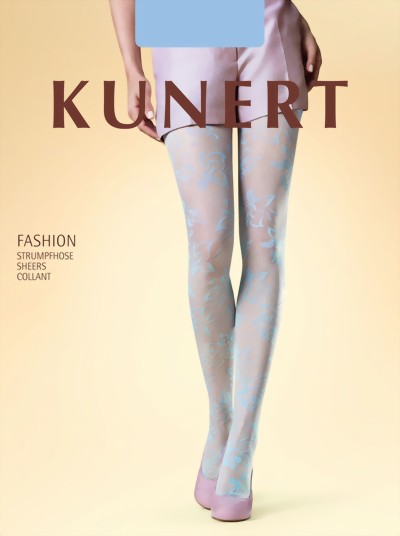 KUNERT - Beautiful, subtle floral pattern tights Summertime, black, size M/L KUNERT - Beautiful, subtle floral pattern tights Summertime, black, size M/L