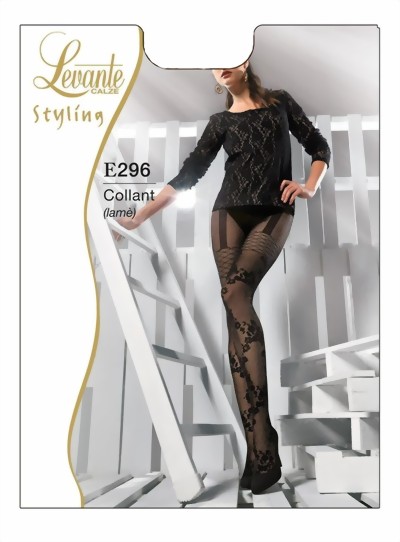Levante - Mock suspender tights with floral pattern, 30 DEN Levante - Mock suspender tights with floral pattern, 30 DEN