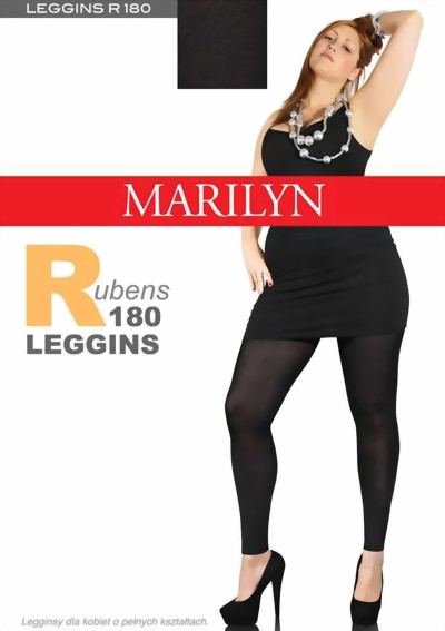 Marilyn - Fuller figure leggings Rubens 180 DEN, black, size M/L