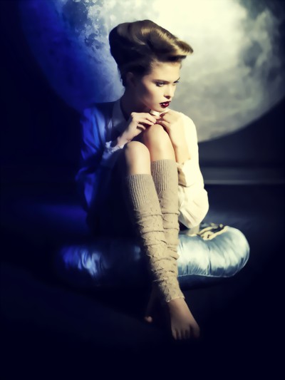 Omero - Exclusive patterned leg warmers Airy, black