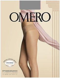 Omero - Transparent hipster tights Vitality Vita Bassa 20 DEN, black, size S Omero - Transparent hipster tights Vitality Vita Bassa 20 DEN, black, size S
