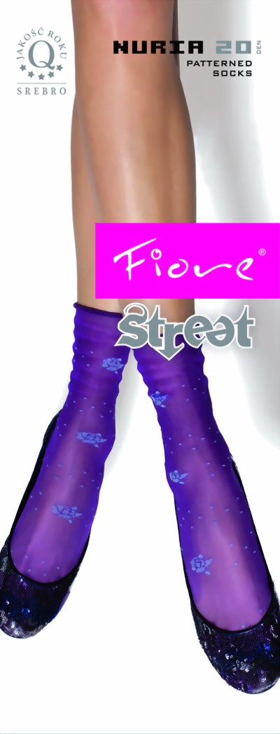 Fiore - Coloured floral pattern socks Nuria 20 denier Fiore - Coloured floral pattern socks Nuria 20 denier