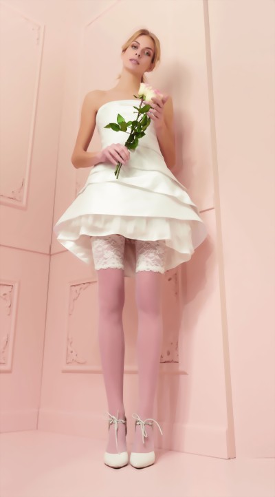 Trasparenze - The perfect bridal hold ups with romantic lace top Athena, white, size M Trasparenze - The perfect bridal hold ups with romantic lace top Athena, white, size M